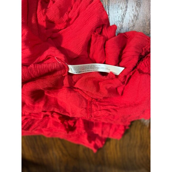 NEW Free People Size S Adella Maxi Slip Dress Sleeveless Boho Crochet Lace Red - Picture 14 of 15